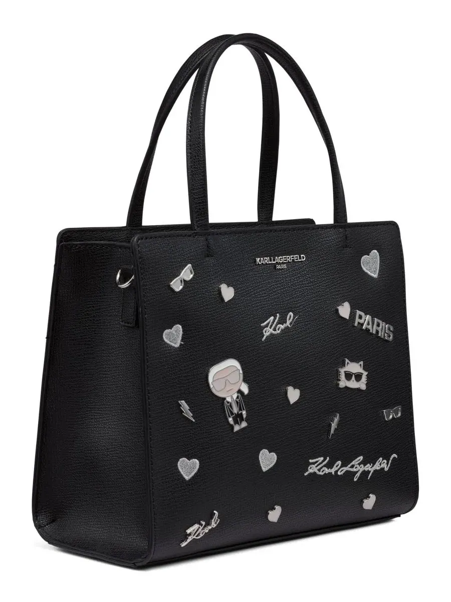 Маленькая сумка-саквояж Maybelle Karl Lagerfeld Paris — изображение 3 из 5, черный