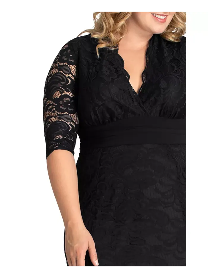 Вечернее платье Plus Size Screen Siren с кружевом Kiyonna — изображение 3 из 3, оникс