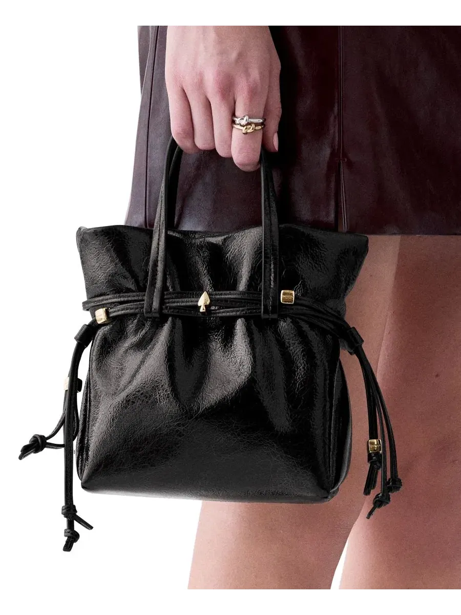 Мини-тоут из крашеной лаковой кожи Rio kate spade new york — изображение 7 из 7, черный