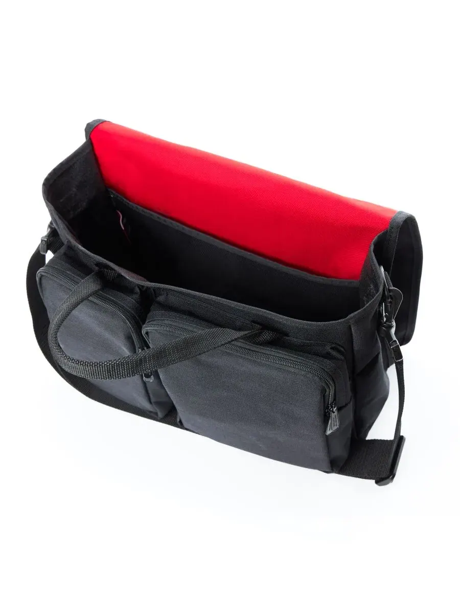 Сумка для DJ большая с отделением для ноутбука, модель Deluxe Messenger Bag Manhattan Portage — изображение 4 из 4, черный