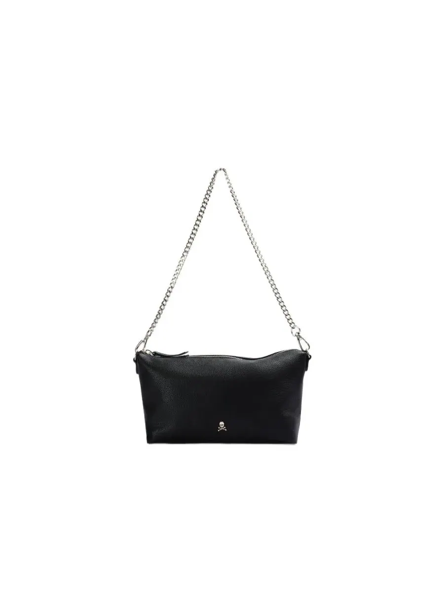 Сумка с цепочкой и металлическим логотипом Scalpers — изображение 1 из 3, черный