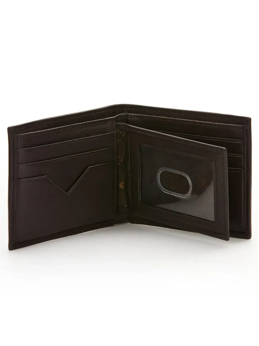Мужской кожаный кошелек Ombre Horizon Perry Ellis Portfolio, коричневый/хаки — изображение 2 из 3