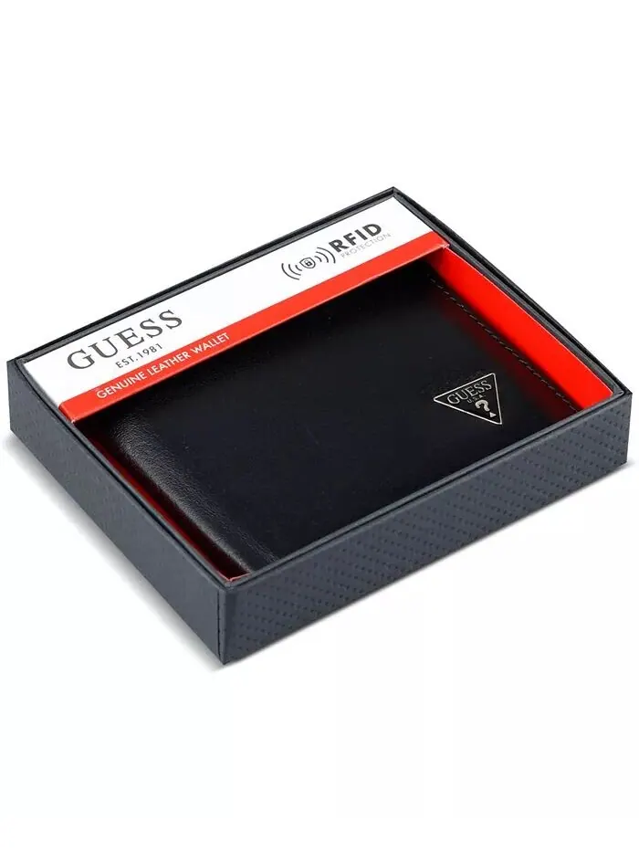 Мужской кошелек с логотипом Chavez Pocketmate GUESS — изображение 7 из 7, черный