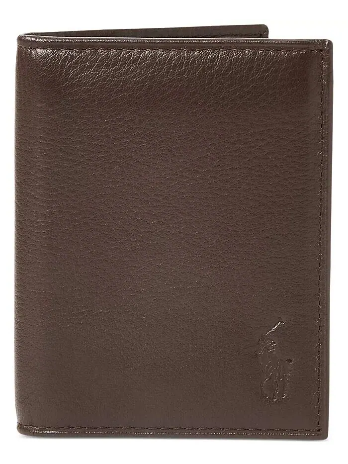 Мужской бумажник из шагреневой кожи Polo Ralph Lauren