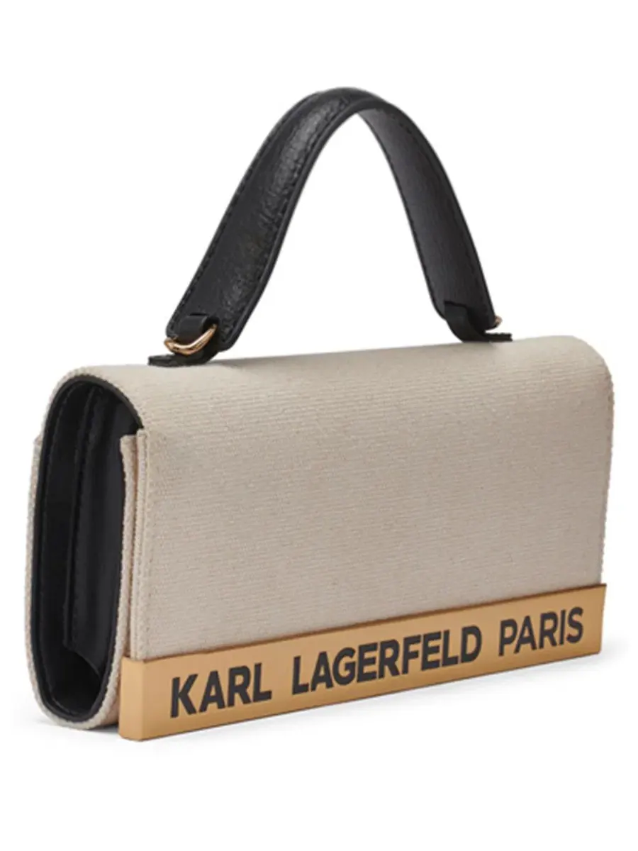 Маленькая сумка-кошелек через плечо Jacqueline Karl Lagerfeld Paris — изображение 3 из 8, холст