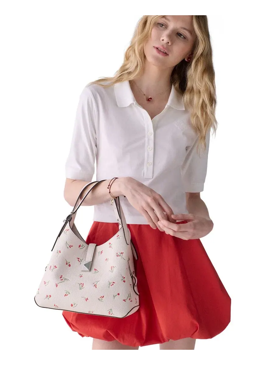 Сумка-тоут Deco Small Vibrant Buds из кожи через плечо Kate Spade New York — изображение 4 из 4, кремовый мульти