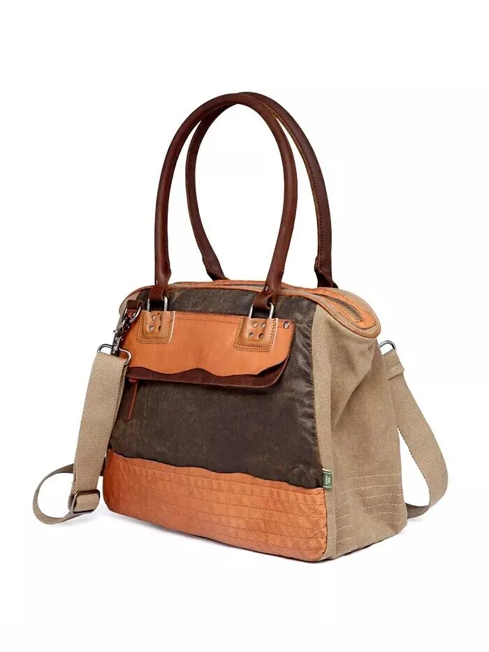 Сумка-портфель Tapa Canvas TSD BRAND — изображение 2 из 15, коричневый
