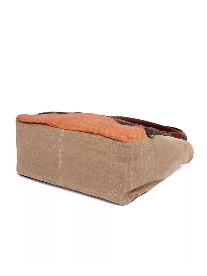 Сумка-портфель Tapa Canvas TSD BRAND — изображение 7 из 15, коричневый
