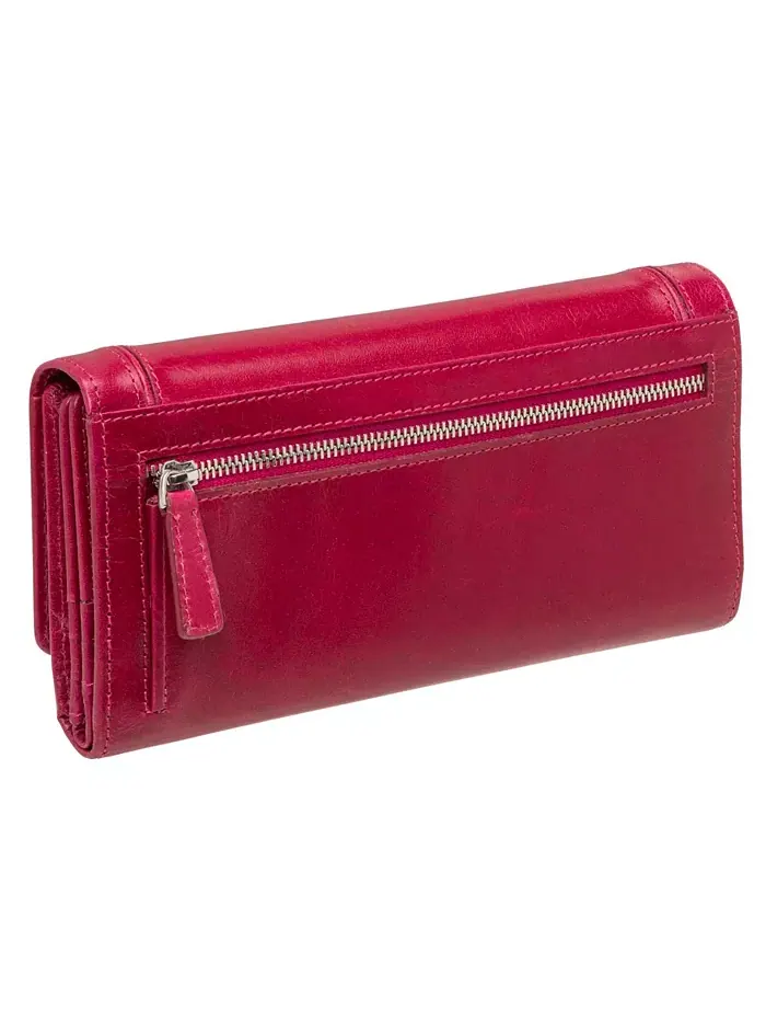 Кошелек South Beach RFID Secure Quadruple Fold с защитой от сканирования Mancini — изображение 3 из 6, розовый