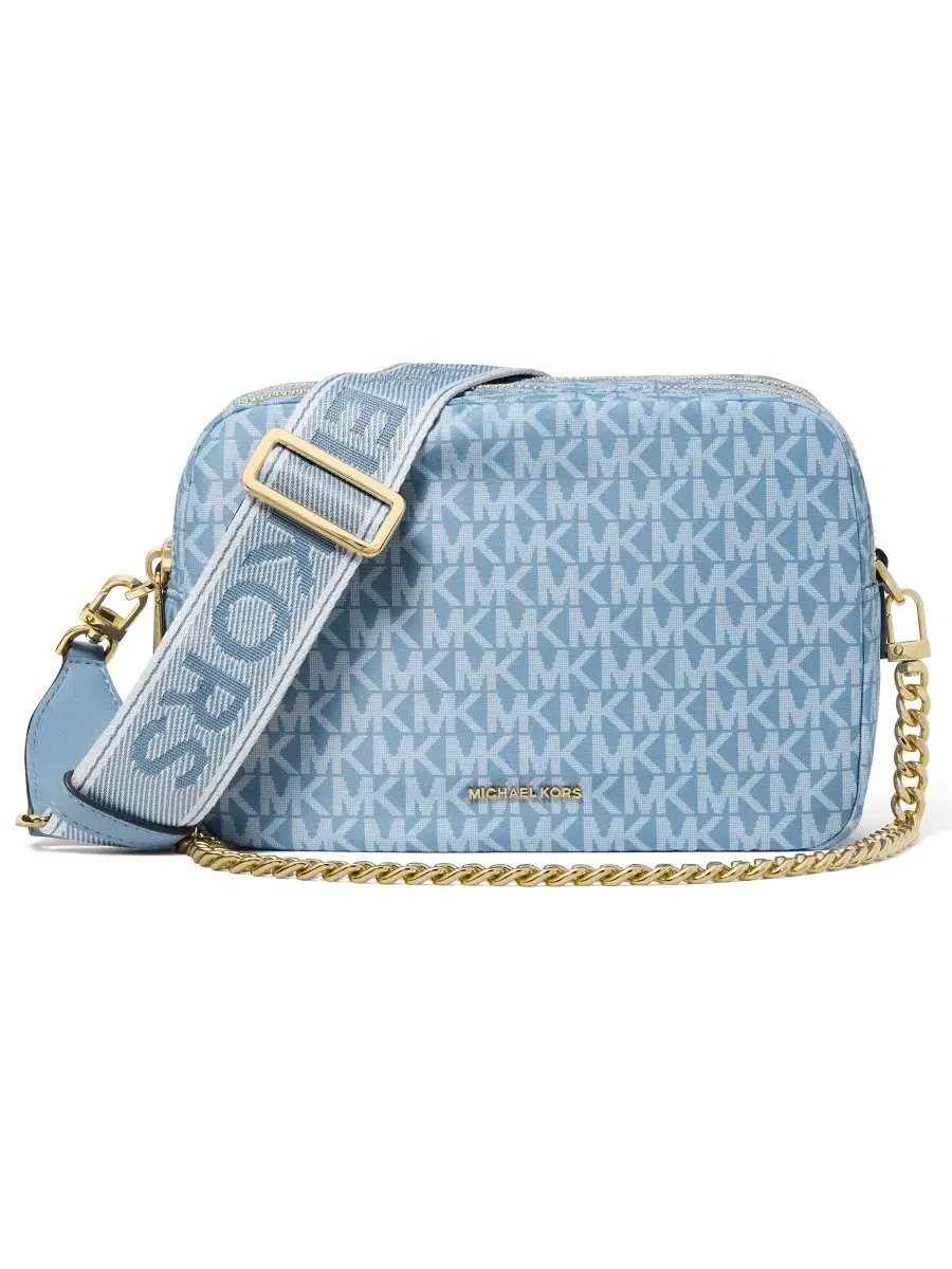 Сумка женская средняя кросс-боди корпус Michael Kors Bryant Double Zip Chain Camera, шамбре — изображение 1 из 3