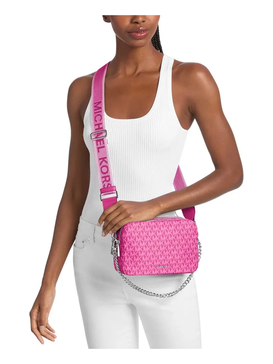 Сумка женская кросс-боди корпус Michael Kors Bryant Medium Double Zip Chain Camera — изображение 3 из 3, малина