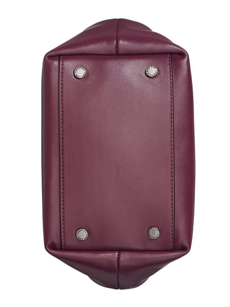 Сумка из кожи среднего размера с цепочкой Giovanna Medium Leather Clutch Handbag KARL LAGERFELD — изображение 5 из 5