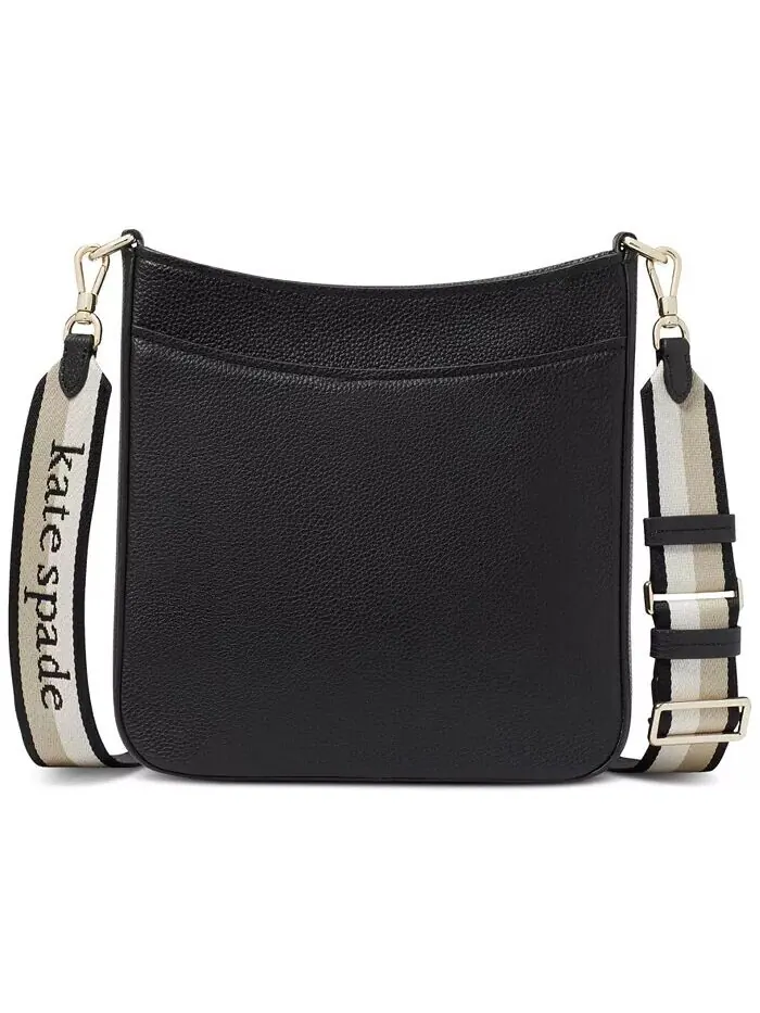 Сумка-мессенджер Hudson Small из шагреневой кожи через плечо kate spade new york — изображение 2 из 5, черный