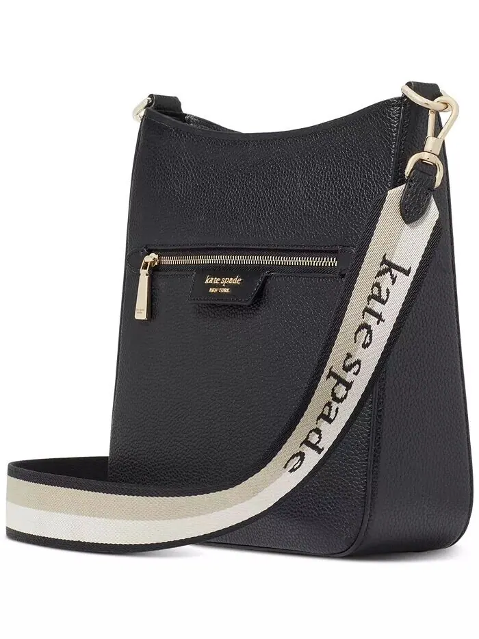 Сумка-мессенджер Hudson Small из шагреневой кожи через плечо kate spade new york — изображение 4 из 5, черный