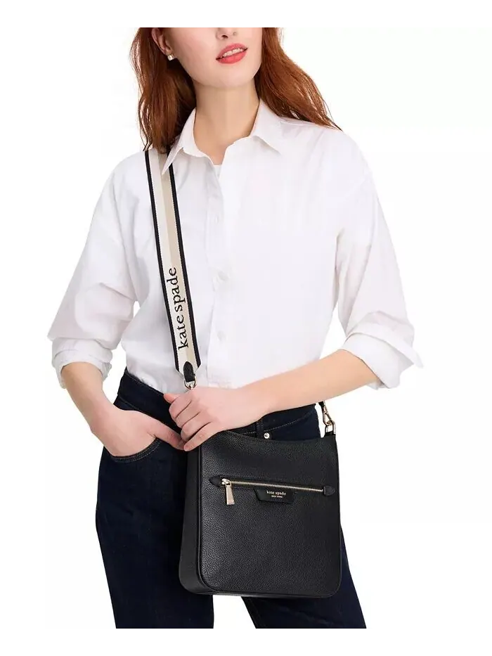 Сумка-мессенджер Hudson Small из шагреневой кожи через плечо kate spade new york — изображение 5 из 5, черный