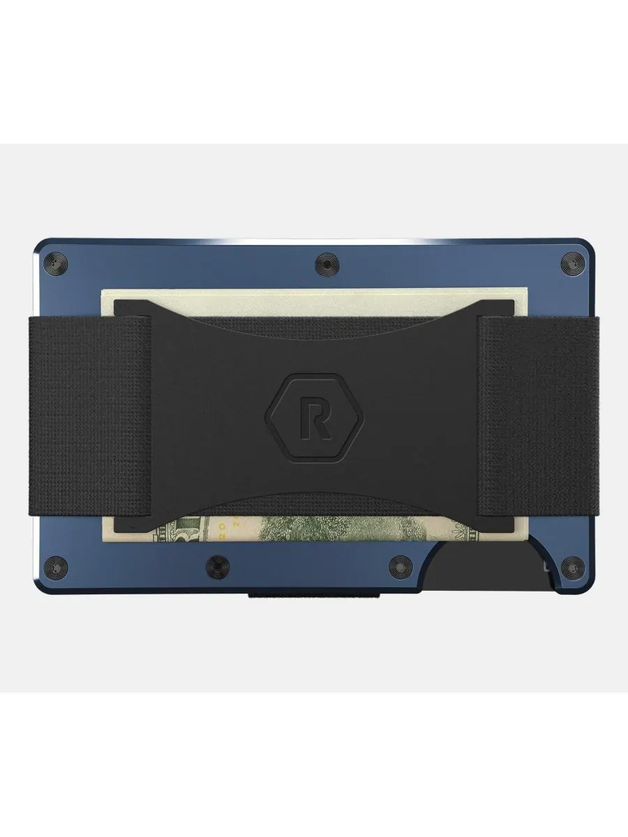 Мужской кошелек RIDGE WALLET - Alpine Navy - с ремешком для наличных The Ridge — изображение 2 из 8, темно-синий
