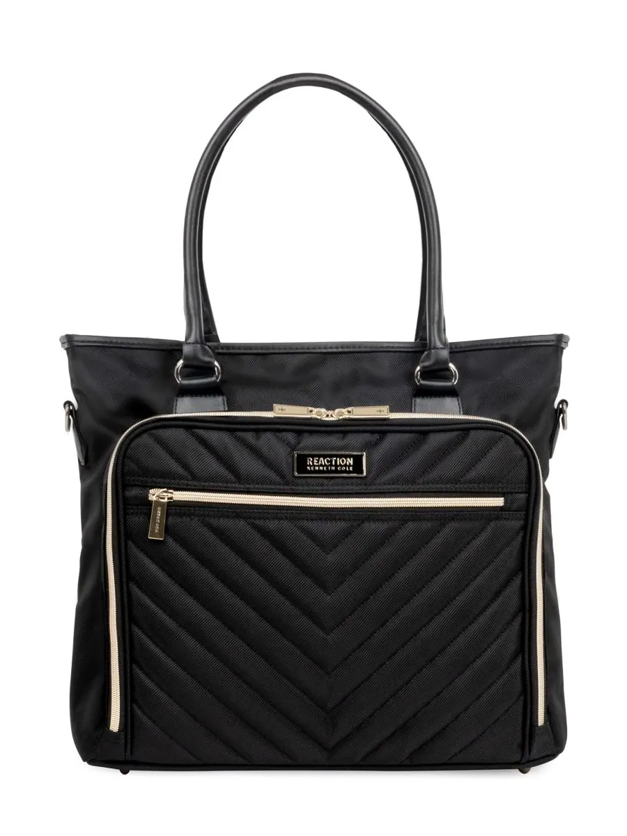 Деловая сумка Chelsea Chevron для ноутбука и планшета 15 дюймов Kenneth Cole Reaction — изображение 2 из 6, черный