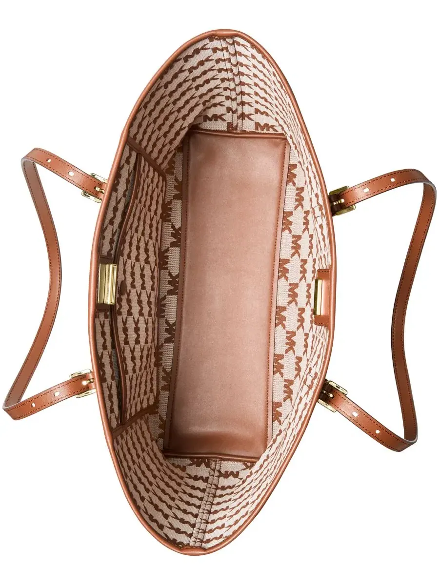 Сумка женская тоут 70% хлопок, 30% полиэстер Michael Kors Quinn East West — изображение 2 из 3, коричневый
