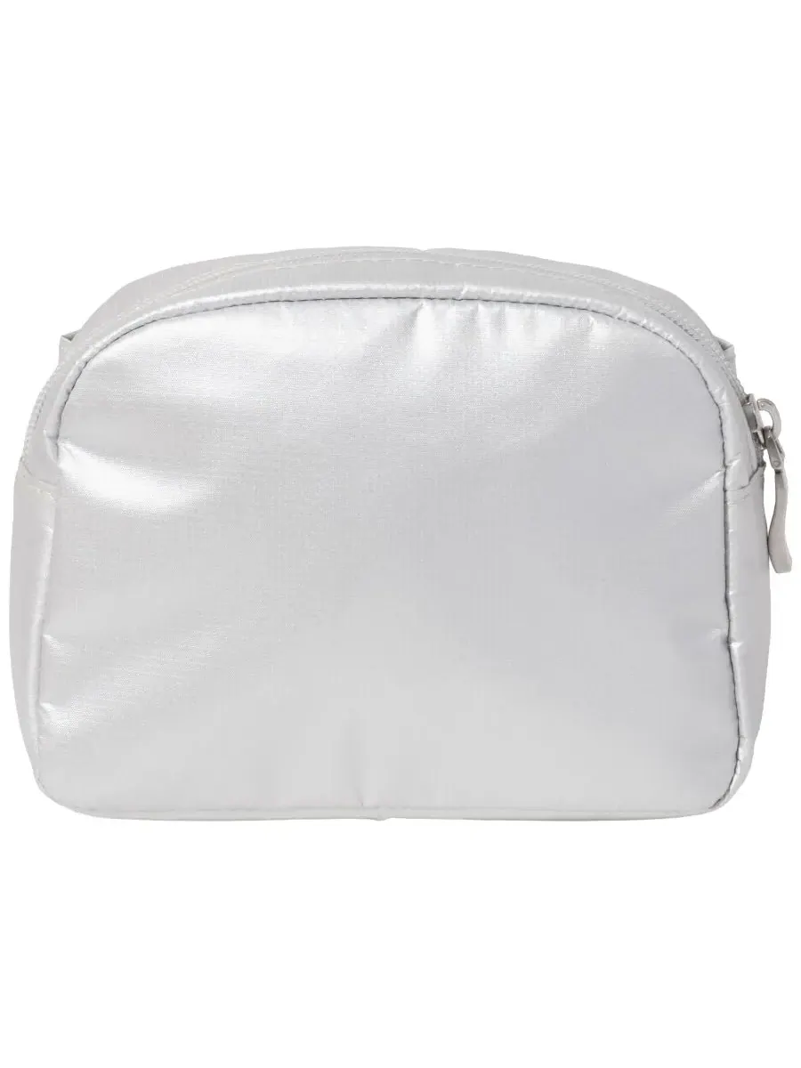 Маленькая косметичка с карманом Baggallini, серебро metallic — изображение 2 из 4, серебристый металлик
