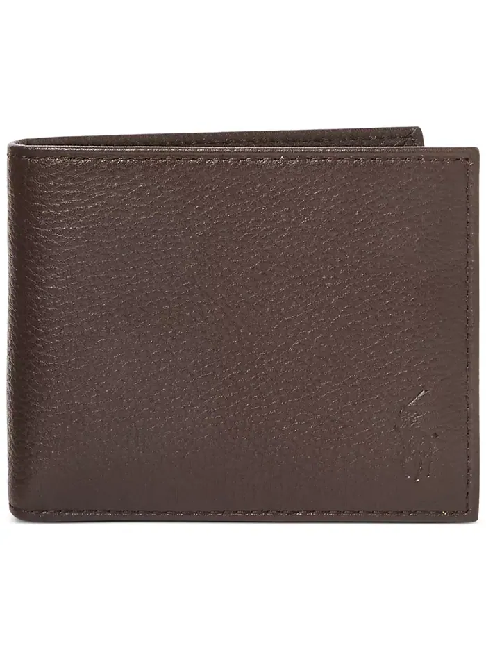 Мужской бумажник из шагренированной кожи Passcase Polo Ralph Lauren