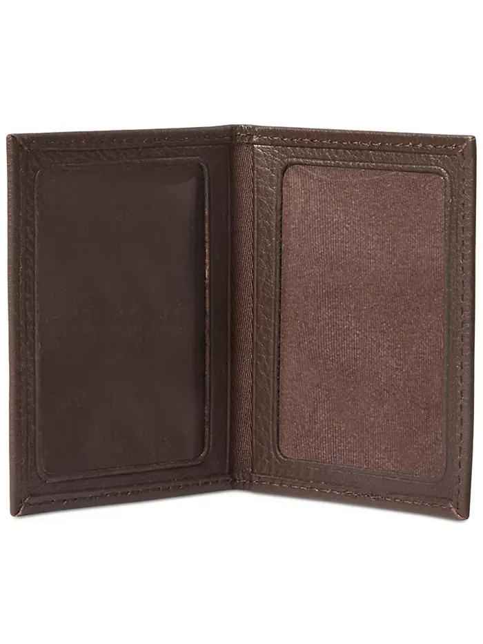 Мужской бумажник из шагренированной кожи Passcase Polo Ralph Lauren — изображение 2 из 4, коричневый