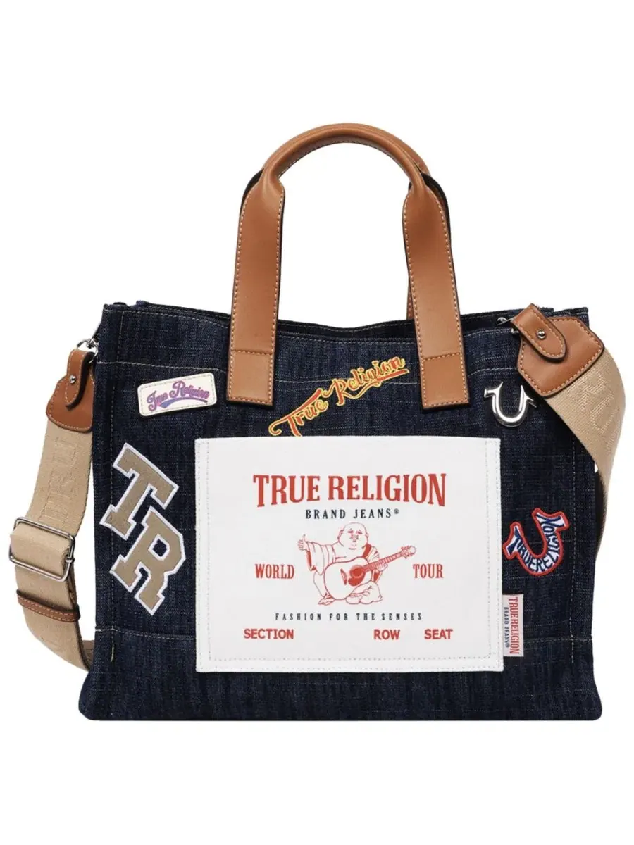 Сумка-тоут Andy Multi Patch Medium True Religion — изображение 1 из 8, темный джинсовый синий