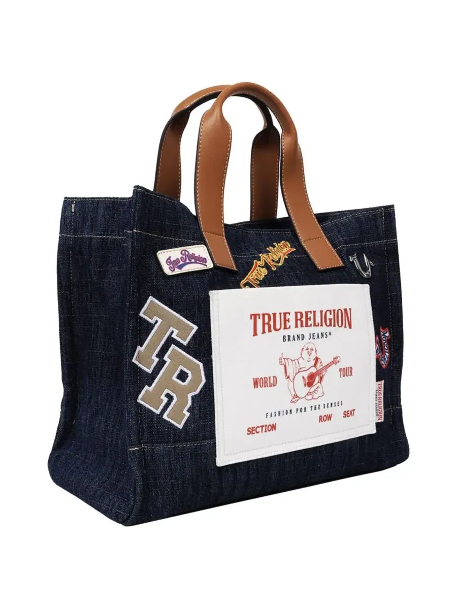 Сумка-тоут Andy Multi Patch Medium True Religion — изображение 2 из 8, темный джинсовый синий