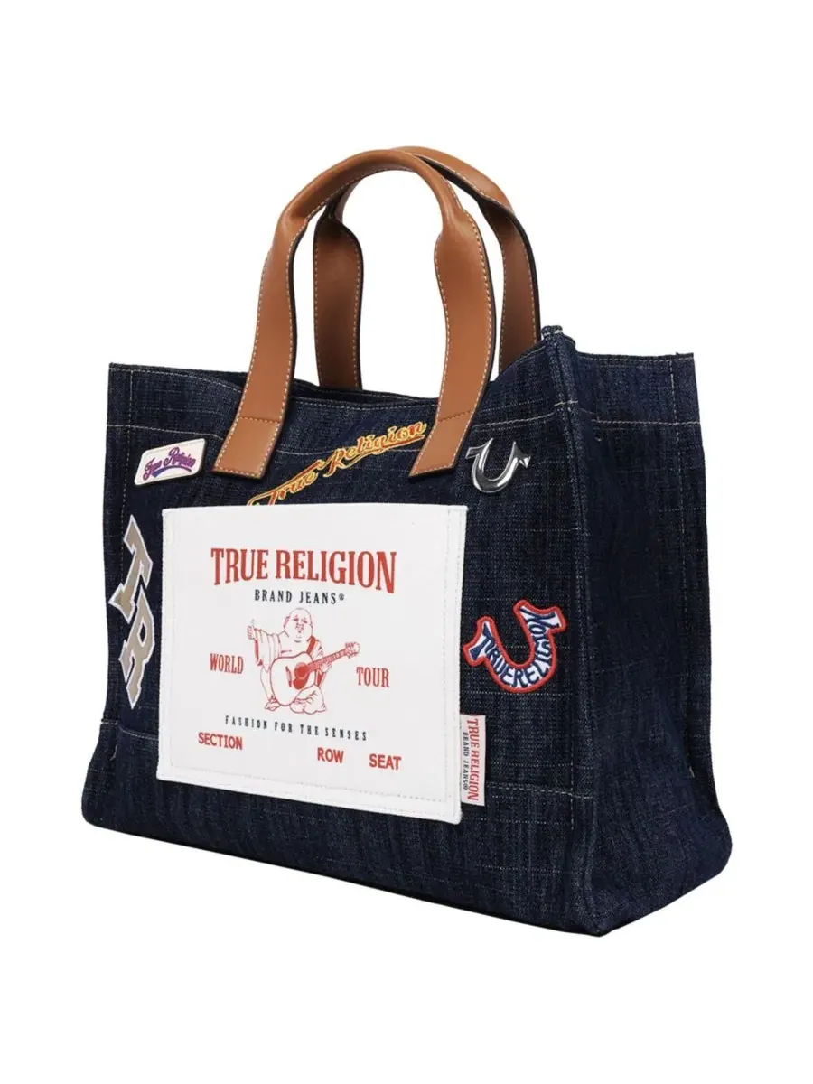 Сумка-тоут Andy Multi Patch Medium True Religion — изображение 3 из 8, темный джинсовый синий