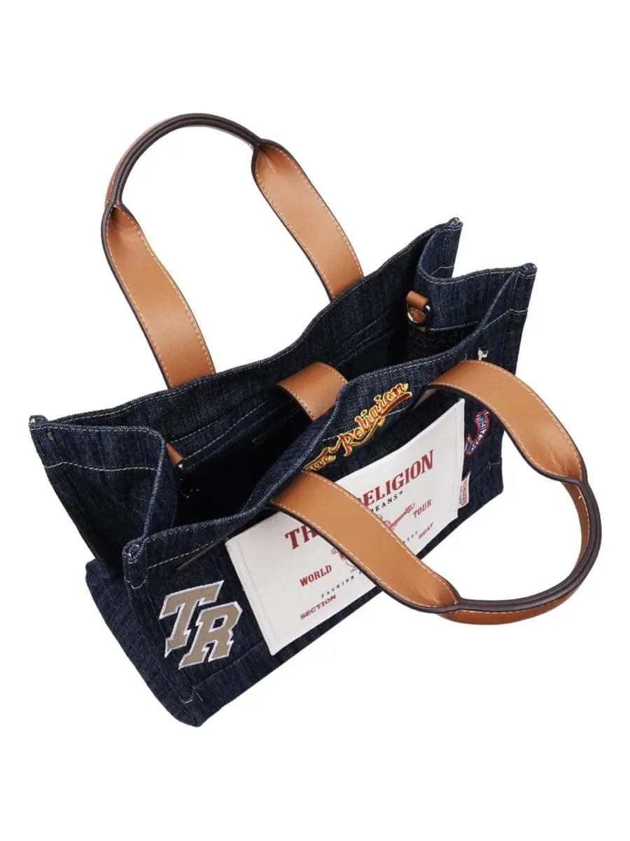 Сумка-тоут Andy Multi Patch Medium True Religion — изображение 5 из 8, темный джинсовый синий
