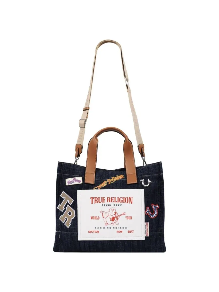Сумка-тоут Andy Multi Patch Medium True Religion — изображение 7 из 8, темный джинсовый синий