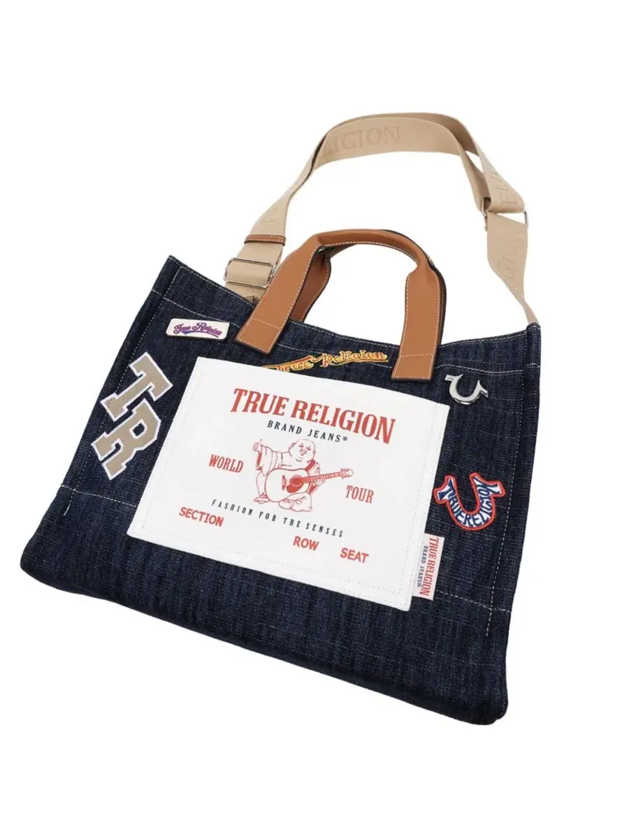 Сумка-тоут Andy Multi Patch Medium True Religion — изображение 8 из 8, темный джинсовый синий