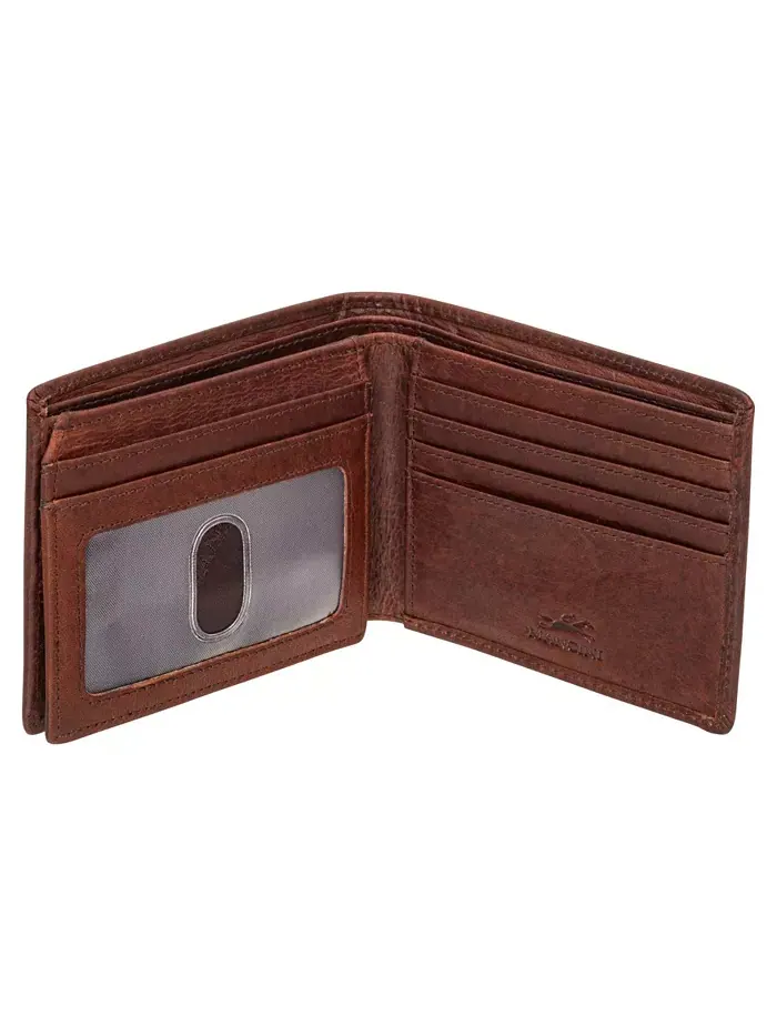 Мужской кошелек Buffalo RFID Secure Left Wing Billfold Wallet Mancini — изображение 3 из 6, коричневый