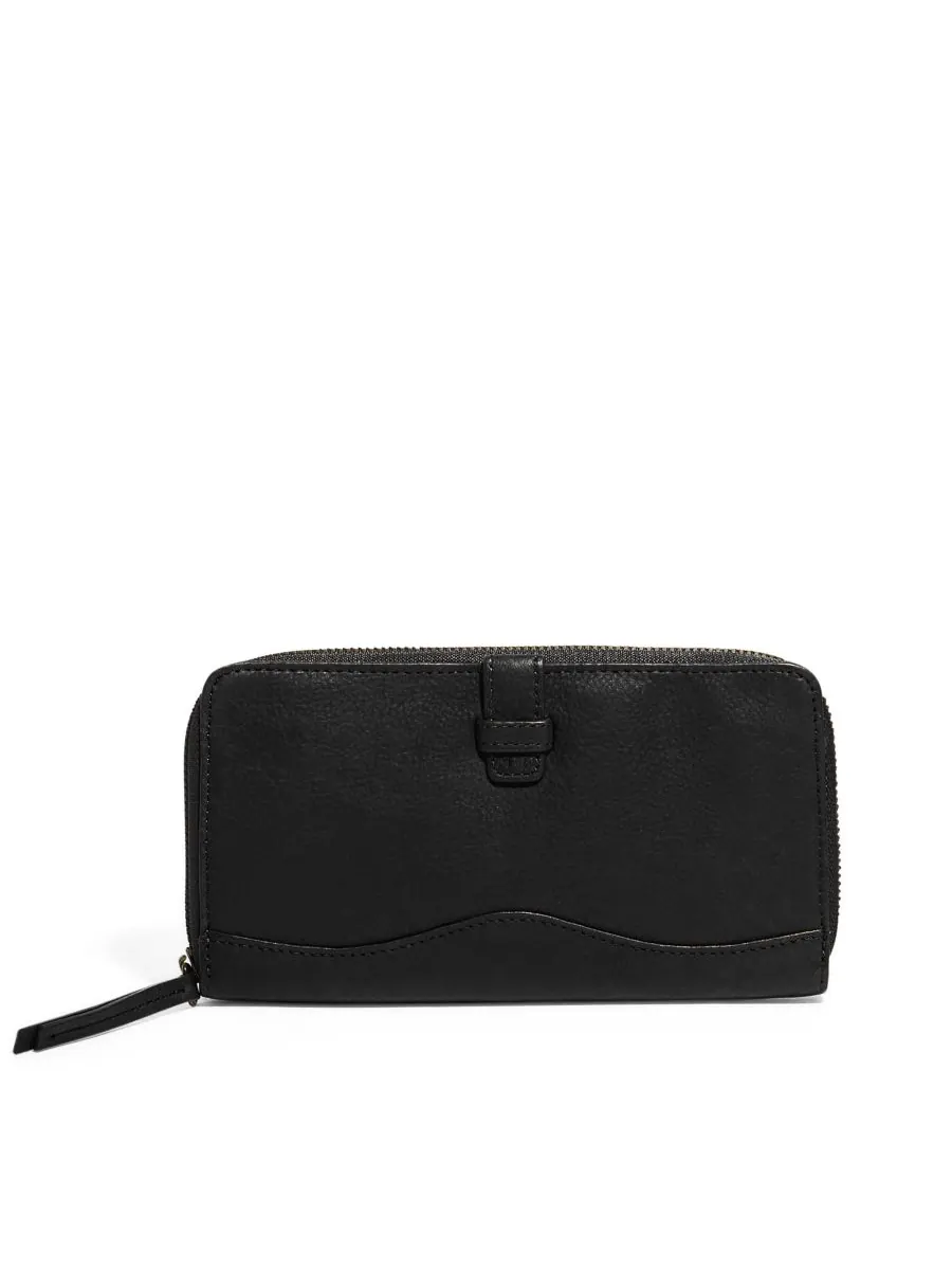 Большой кошелек на молнии American Leather Co — черный