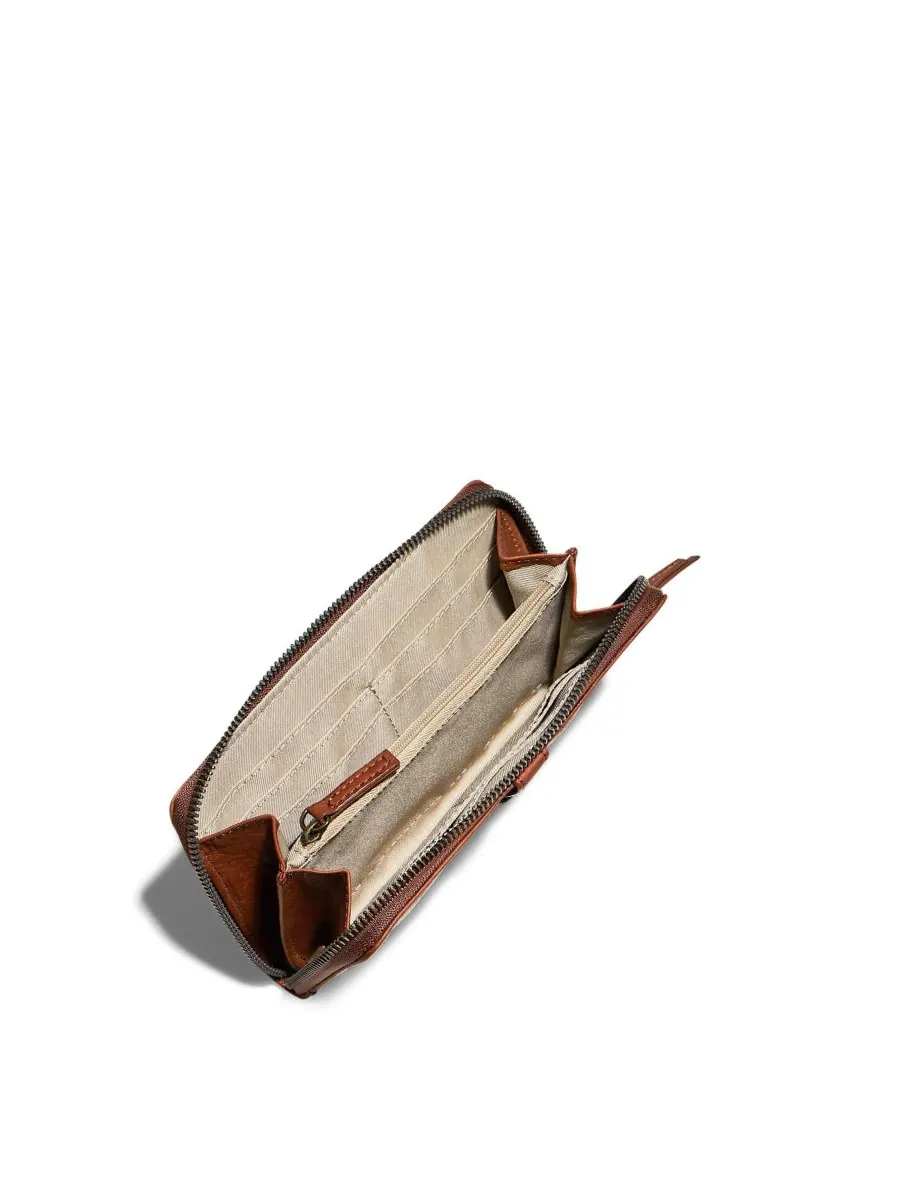 Большой кошелек на молнии American Leather Co, Brandy Smooth — изображение 3 из 3