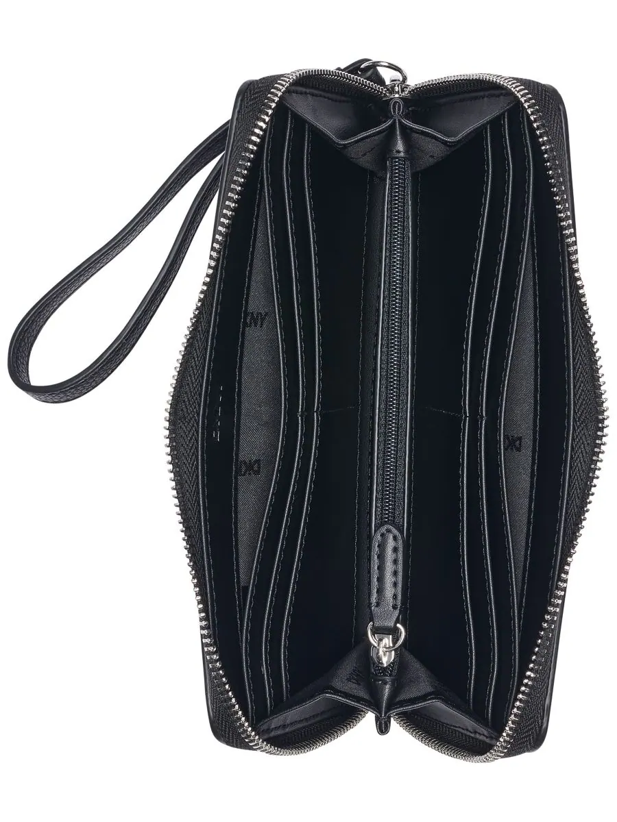 Женский кошелек Hadlee с застежкой-молнией DKNY — изображение 4 из 4, черный