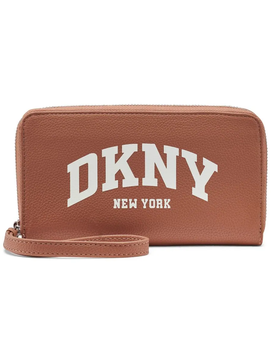 Женский кошелек Hadlee с застежкой-молнией DKNY — изображение 1 из 4, коричневый
