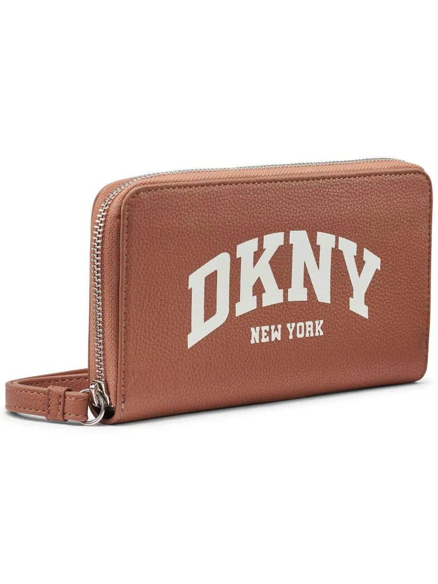 Женский кошелек Hadlee с застежкой-молнией DKNY — изображение 3 из 4, коричневый