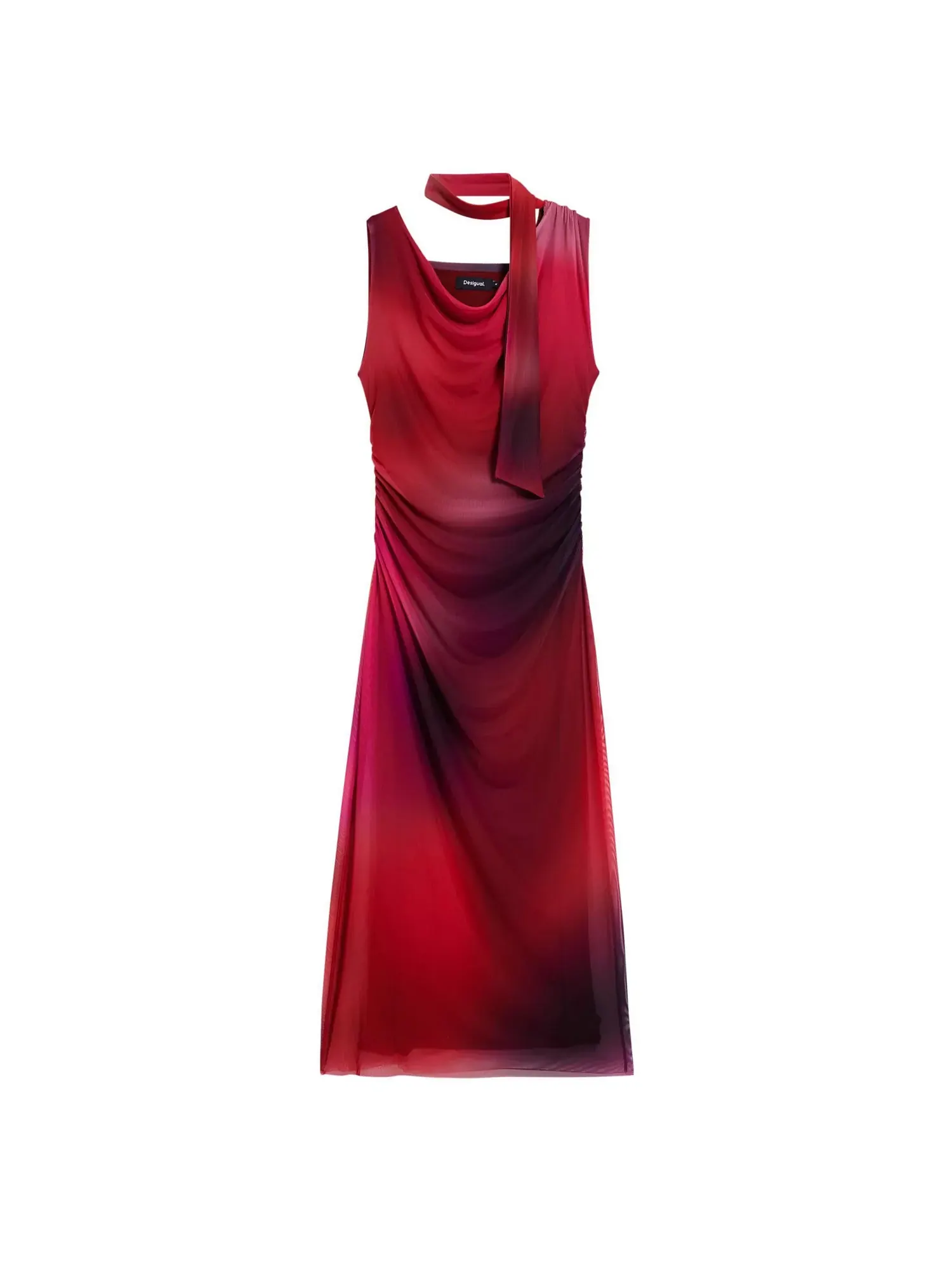 Платье Desigual Asymmetric Draped — изображение 2 из 5, розовый