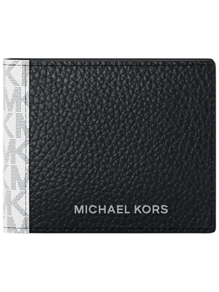 Тонкий мужской кошелек Michael Kors — изображение 1 из 4, черный/белый