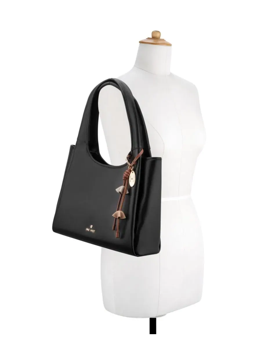 Сумка-шопер с тройным отделением Priya Triple Compartment Large Shoulder Bag Nine West — изображение 2 из 4, черный