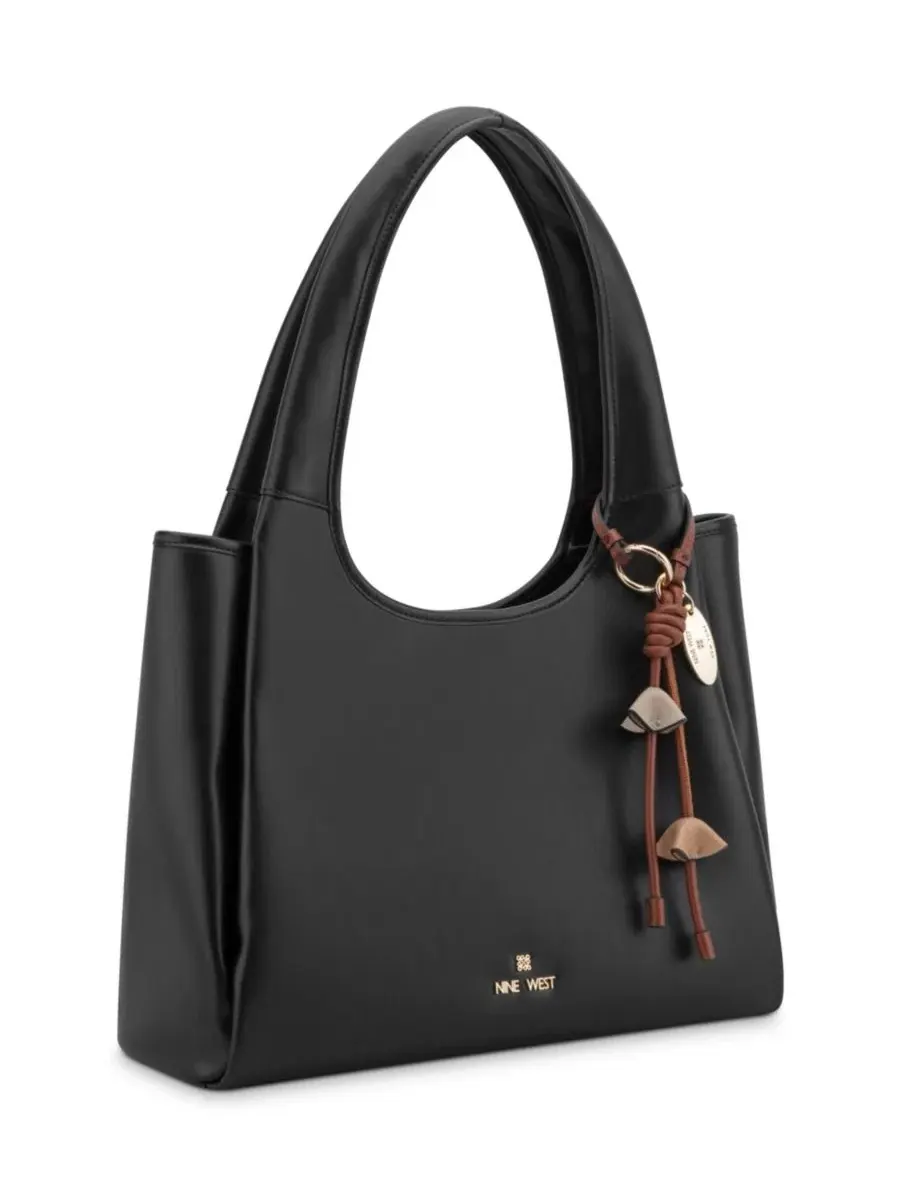 Сумка-шопер с тройным отделением Priya Triple Compartment Large Shoulder Bag Nine West — изображение 4 из 4, черный