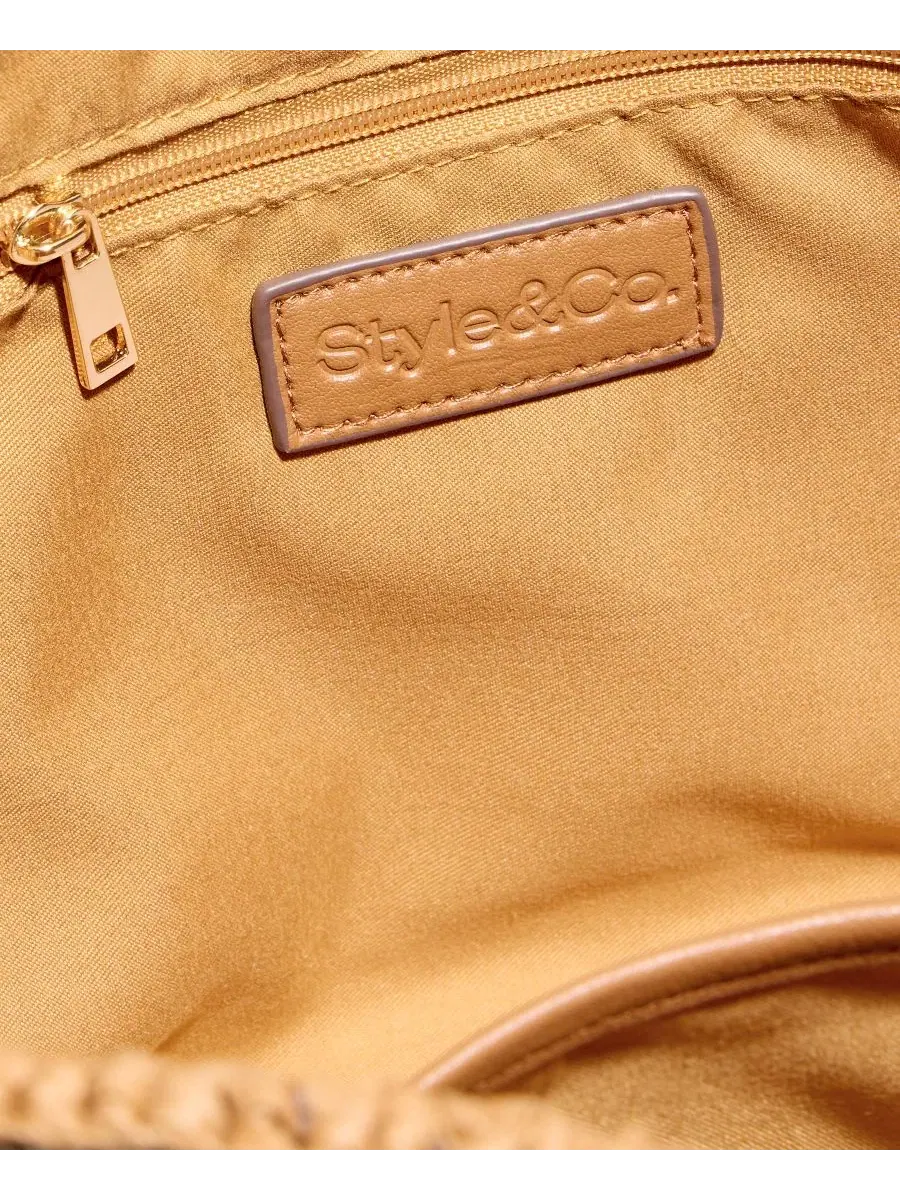 Соломенная клатч-сумочка с изогнутым верхом Style & Co — изображение 6 из 7, зеленый