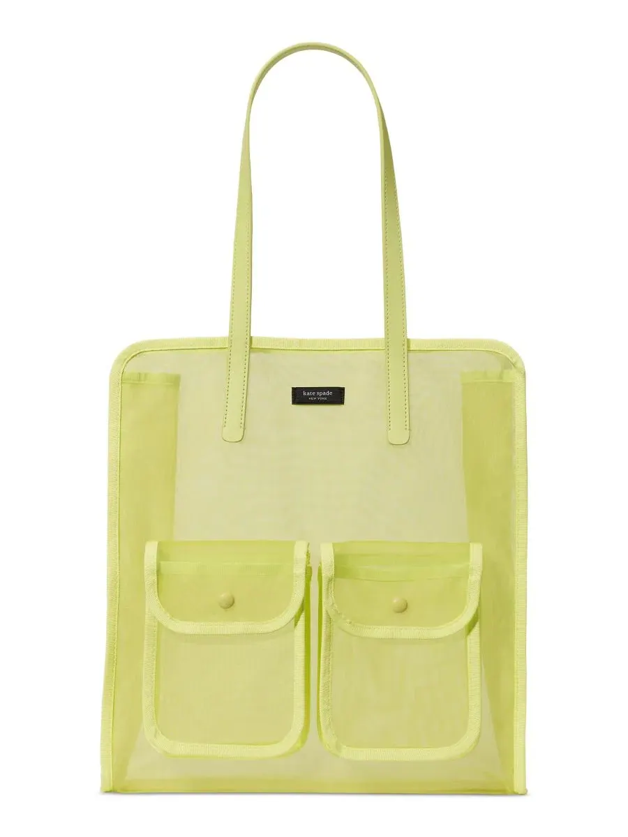 Легкая средняя сетчатая сумка-тоут Kate Spade New York — изображение 1 из 5, бежевый
