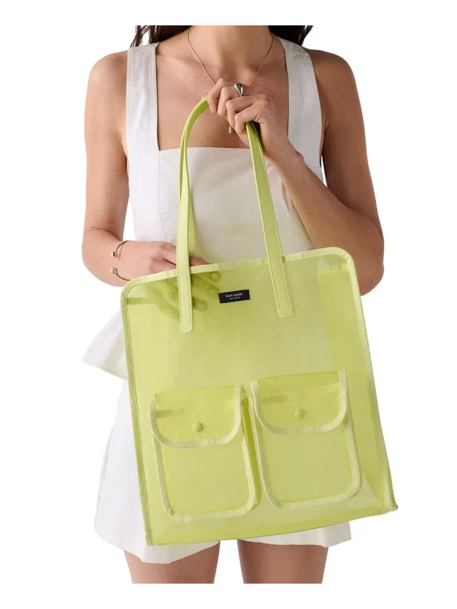 Легкая средняя сетчатая сумка-тоут Kate Spade New York — изображение 5 из 5, бежевый