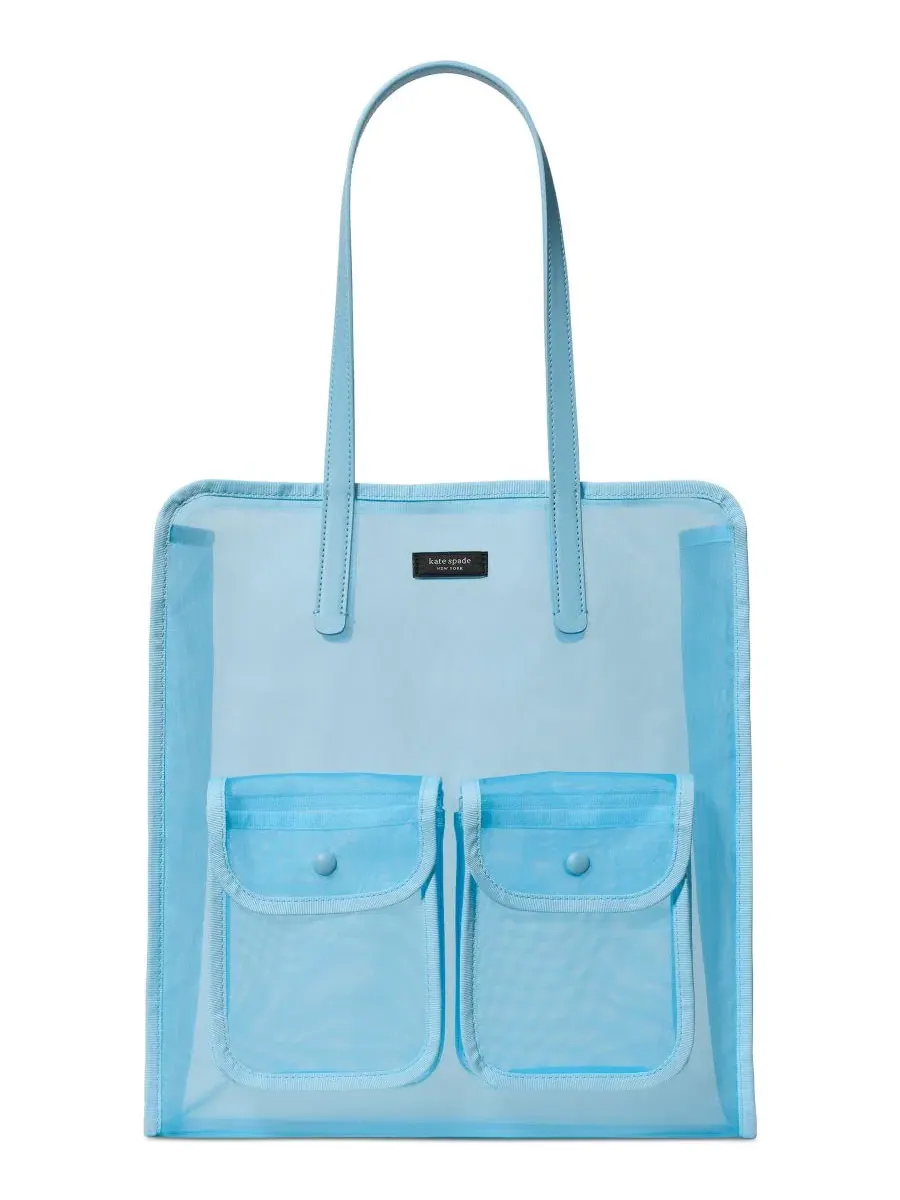 Легкая средняя сетчатая сумка-тоут Kate Spade New York — изображение 1 из 5, аквамариновый