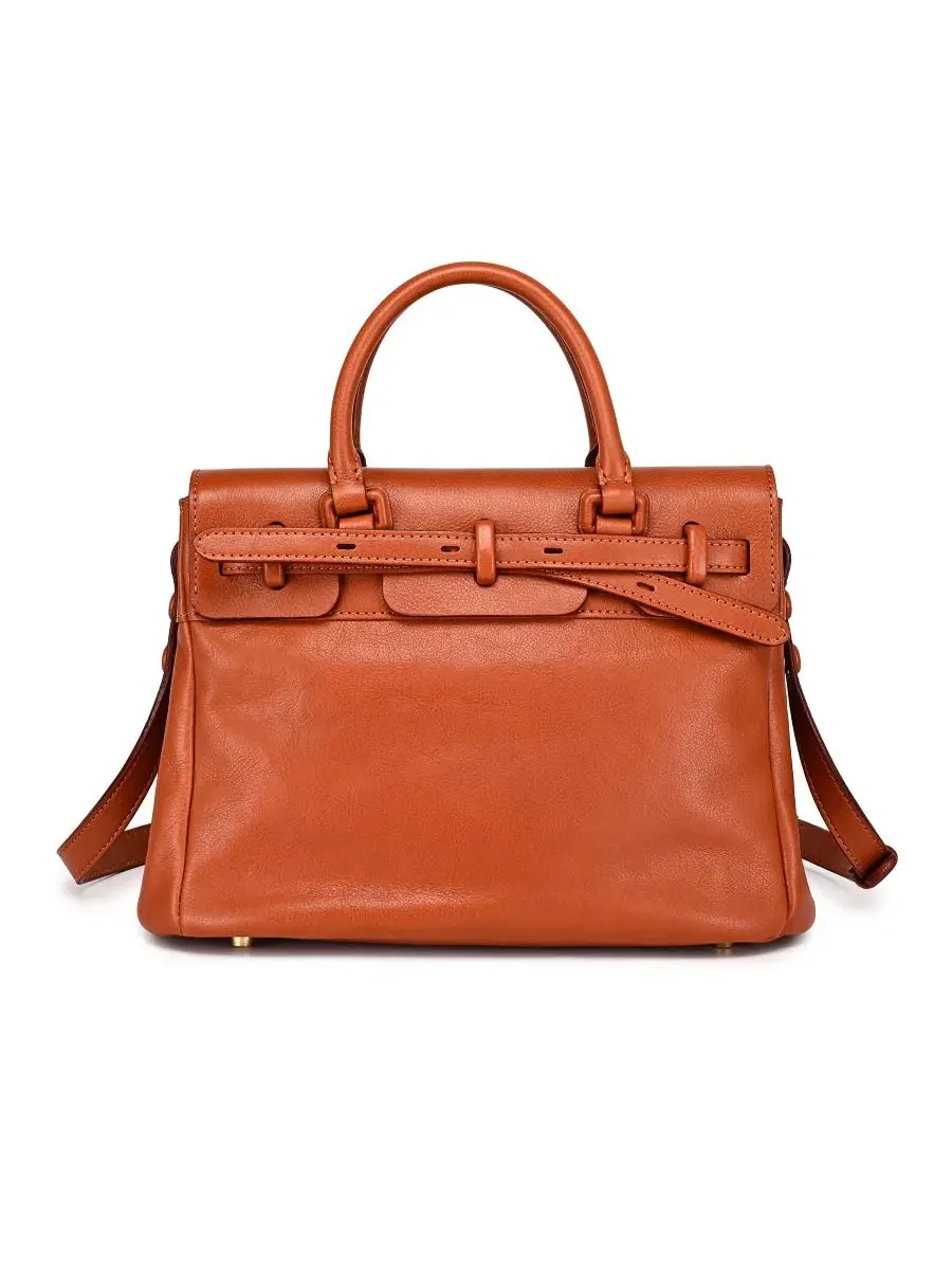 Сумка-сэтчел средняя Wishbone Medium Satchel OLD TREND — изображение 1 из 7, коньячный коричневый