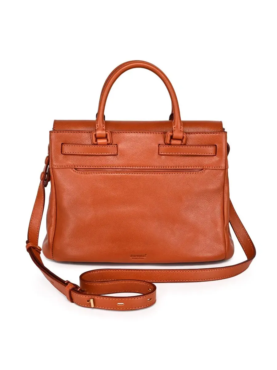Сумка-сэтчел средняя Wishbone Medium Satchel OLD TREND — изображение 2 из 7, коньячный коричневый
