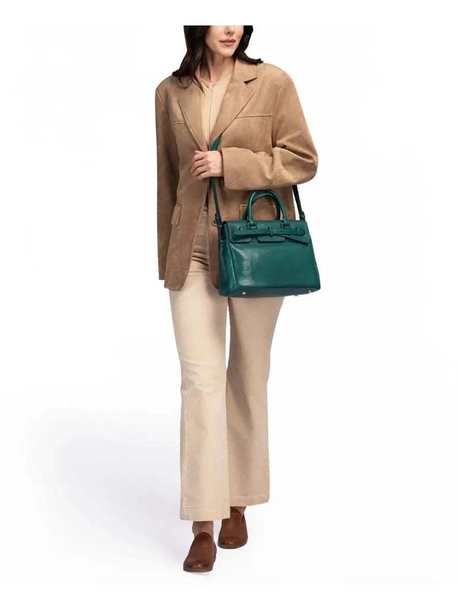 Сумка-шопер Wishbone Medium Satchel OLD TREND — изображение 6 из 7, зеленый