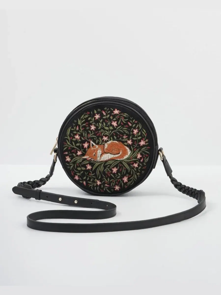 Сумка-круглая с вышивкой Sleepy Fox Circle Fable England — 1