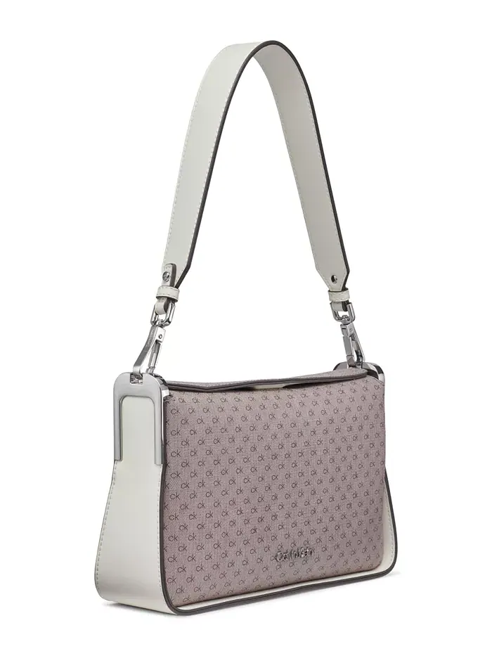 Сумка Calvin Klein Fay Signature Demi Shoulder — изображение 3 из 5, белый